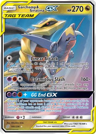 Garchomp & Giratina GX 146/236 - SM  Unified Minds Holofoil - Poke-Collect