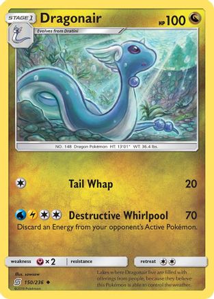Dragonair (150) 150/236 - SM  Unified Minds Reverse Holofoil - Poke-Collect