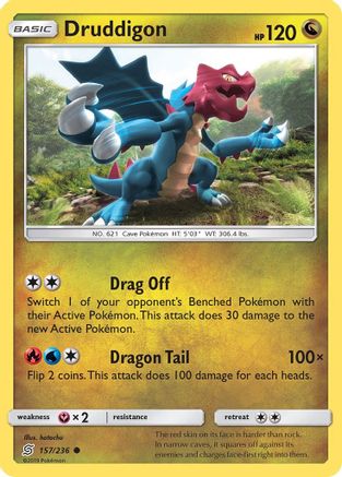 Druddigon 157/236 - SM  Unified Minds Reverse Holofoil - Poke-Collect