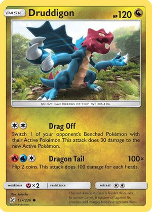 Druddigon 157/236 - SM  Unified Minds Reverse Holofoil - Poke-Collect