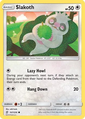 Slakoth 167/236 - Unified Minds Reverse Holofoil - Poke-Collect