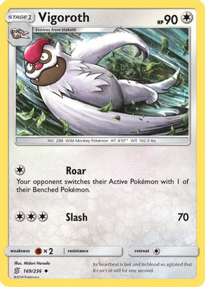 Vigoroth 169/236 - Unified Minds Reverse Holofoil - Poke-Collect