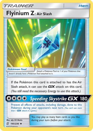 Flyinium Z: Air Slash 195/236 - SM  Unified Minds - Poke-Collect