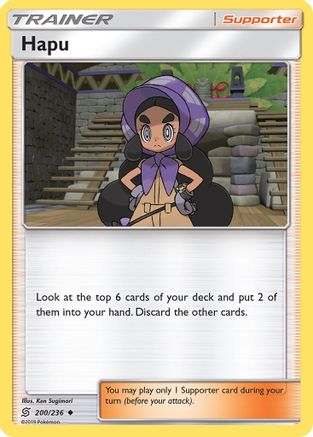 Hapu 200/236 - SM  Unified Minds Reverse Holofoil - Poke-Collect