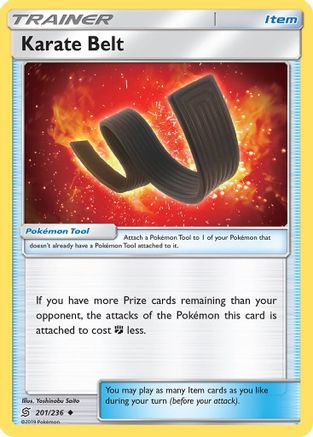 Karate Belt 201/236 - SM  Unified Minds Reverse Holofoil - Poke-Collect