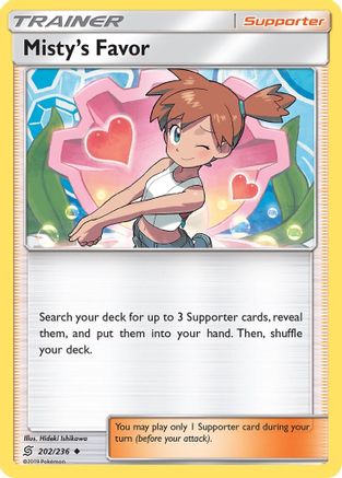 Misty's Favor 202/236 - SM  Unified Minds Reverse Holofoil - Poke-Collect