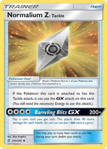 Normalium Z: Tackle 203/236 - SM  Unified Minds Reverse Holofoil - Poke-Collect