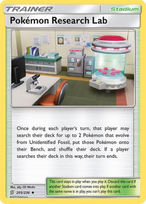 Pokemon Research Lab 205/236 - SM  Unified Minds - Poke-Collect