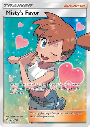Misty's Favor (Full Art) 235/236 - SM  Unified Minds Holofoil