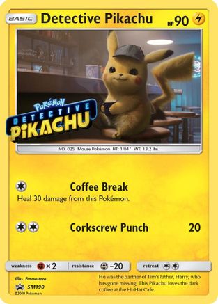 Detective Pikachu - SM190 (Stamped) SM190 - SM Promos Holofoil - Poke-Collect