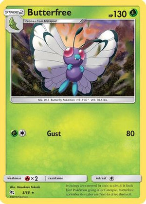 Butterfree 3/68 - Hidden Fates Reverse Holofoil