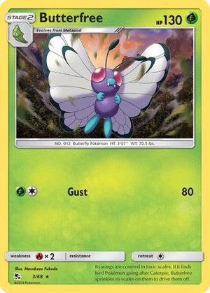 Butterfree 3/68 - Hidden Fates Reverse Holofoil - Poke-Collect