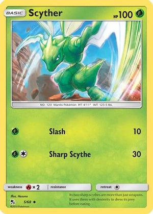 Scyther 5/68 - Hidden Fates Reverse Holofoil - Poke-Collect