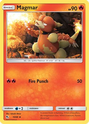 Magmar 10/68 - Hidden Fates Reverse Holofoil - Poke-Collect