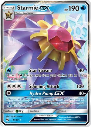 Starmie-GX 14/68 - Hidden Fates Holofoil - Poke-Collect