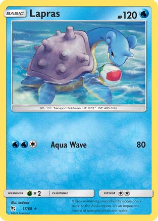 Lapras 17/68 - Hidden Fates Reverse Holofoil - Poke-Collect