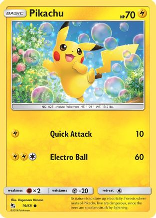 Pikachu 19/68 - Hidden Fates Reverse Holofoil - Poke-Collect