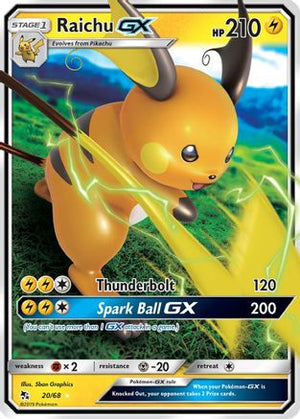 Raichu GX 20/68 - Hidden Fates Holofoil - Poke-Collect