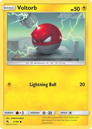 Voltorb 21/68 - Hidden Fates Reverse Holofoil - Poke-Collect