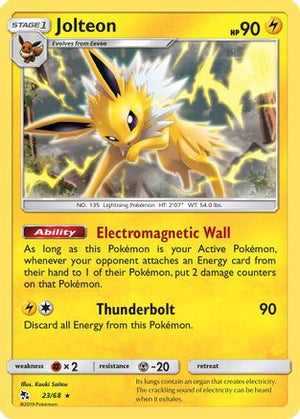 Jolteon 23/68 - Hidden Fates Reverse Holofoil - Poke-Collect