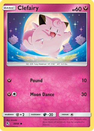 Clefairy 39/68 - Hidden Fates Reverse Holofoil - Poke-Collect