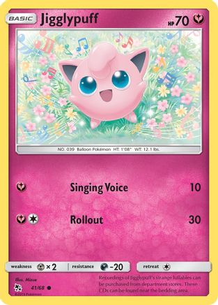 Jigglypuff 41/68 - Hidden Fates Reverse Holofoil - Poke-Collect