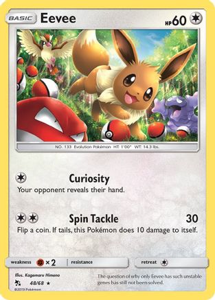 Eevee (48) 48/68 - Hidden Fates Holofoil - Poke-Collect