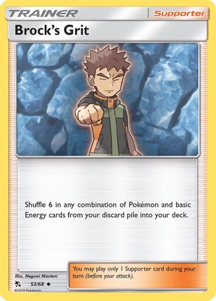 Brock's Grit 53/68 - Hidden Fates Reverse Holofoil - Poke-Collect