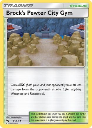 Brock's Pewter City Gym 54/68 - Hidden Fates Reverse Holofoil - Poke-Collect