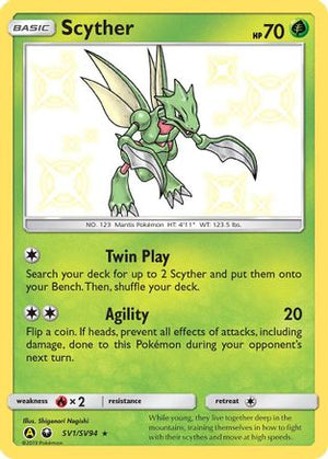 Scyther SV1/94 - Hidden Fates Shiny Vault Holofoil - Poke-Collect