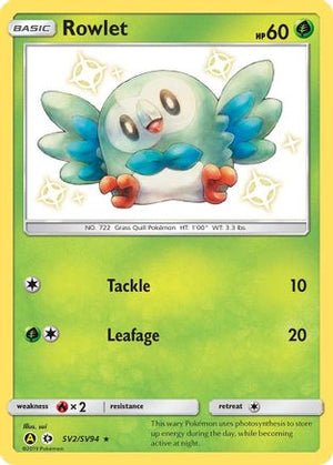 Rowlet SV2/94 - Shiny Vault Holofoil - Poke-Collect
