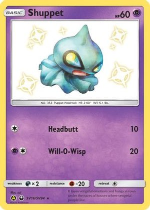 Shuppet SV16/94 - Hidden Fates Shiny Vault Holofoil - Poke-Collect