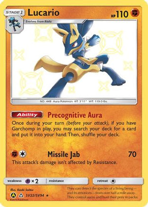 Lucario SV22/94 - Shiny Vault Holofoil - Poke-Collect