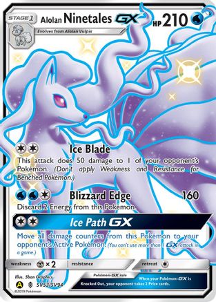 Alolan Ninetales-GX SV53/94 - Shiny Vault Holofoil - Poke-Collect
