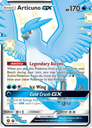 Articuno-GX SV54/94 - Shiny Vault Holofoil - Poke-Collect