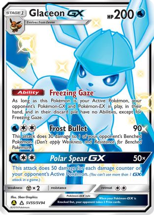 Glaceon-GX SV55/94 - Shiny Vault Holofoil - Poke-Collect