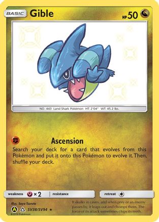 Gible SV38/94 - Shiny Vault Holofoil - Poke-Collect