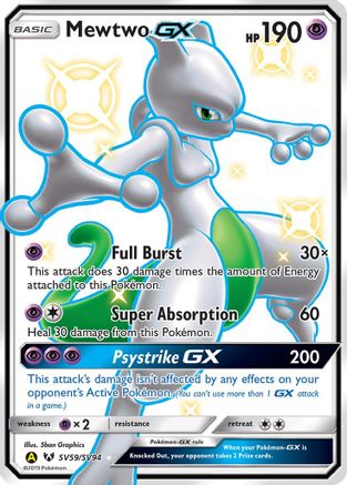 Mewtwo-GX SV59/94 - Shiny Vault Holofoil - Poke-Collect