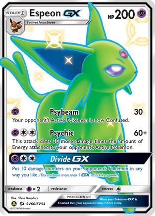 Espeon GX SV60/94 - Hidden Fates Shiny Vault Holofoil - Poke-Collect