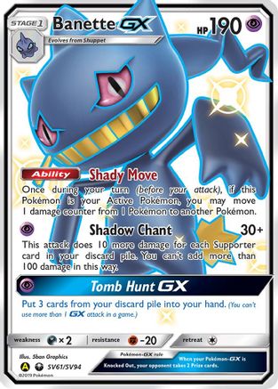 Banette GX SV61/94 - Hidden Fates Shiny Vault Holofoil - Poke-Collect
