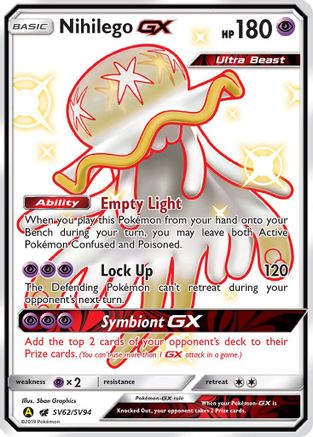 Nihilego GX SV62/94 - Hidden Fates Shiny Vault Holofoil - Poke-Collect