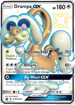 Drampa GX SV80/94 - Hidden Fates Shiny Vault Holofoil - Poke-Collect