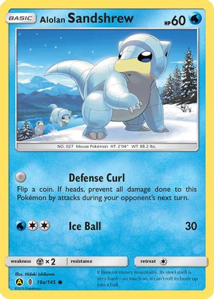 Alolan Sandshrew 19a/145 - Guardians Rising Holofoil - Poke-Collect