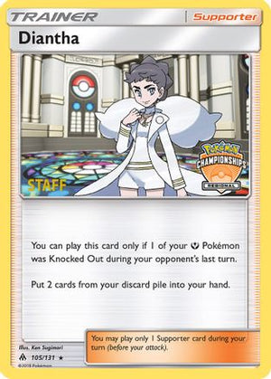 Diantha - 105/131 (Regional Championships) [Staff] 105 - League & Championship Cards Reverse Holofoil - Poke-Collect