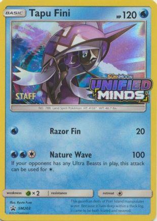Tapu Fini - SM203 (Prerelease) [Staff] SM203 - SM Promos Holofoil - Poke-Collect