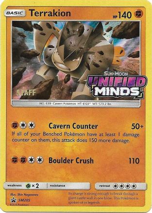 Terrakion - SM205 (Prerelease) [Staff] SM205 - SM Promos Holofoil - Poke-Collect