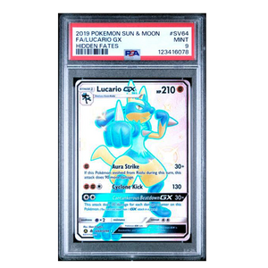 Lucario GX FA Hidden Fates #SV64 PSA 9