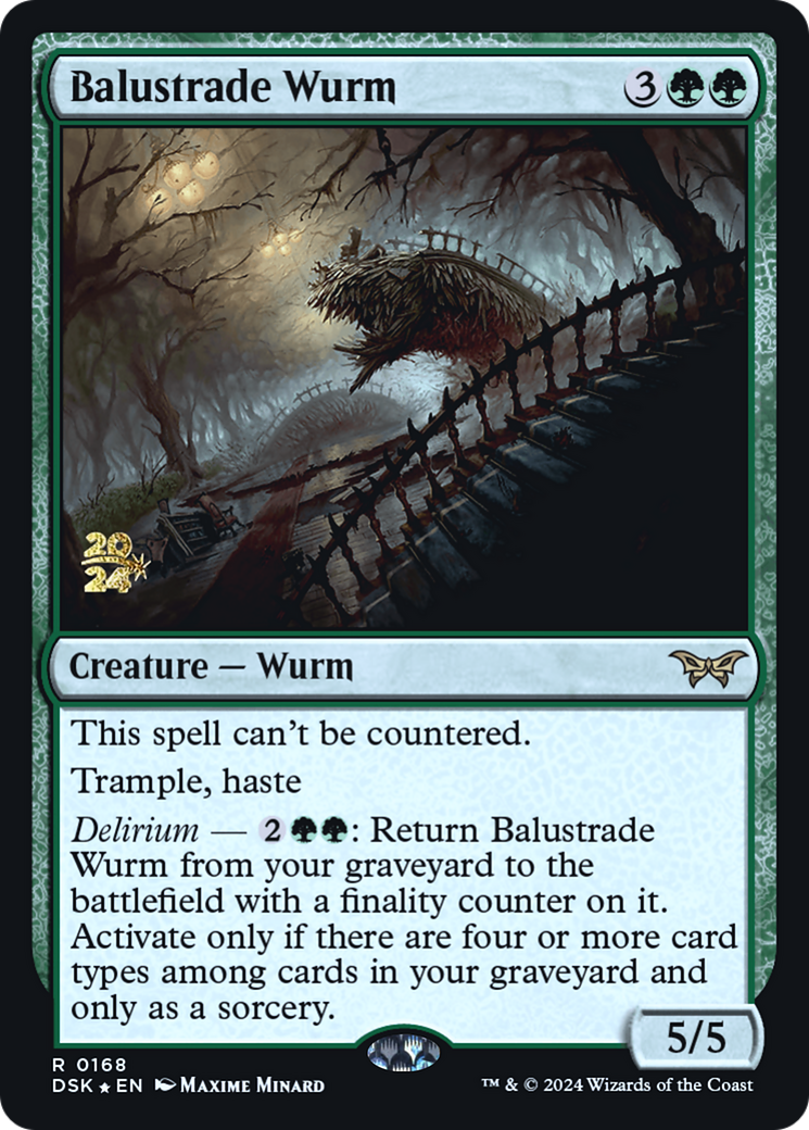 Balustrade Wurm (PRE-168) - Duskmourn: House of Horror Promos Foil - Poke-Collect