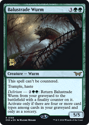 Balustrade Wurm (PRE-168) - Duskmourn: House of Horror Promos Foil