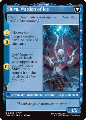 Jill, Shiva's Dominant // Shiva, Warden of Ice (FIN-058) - FINAL FANTASY: (enchantment) Foil - Poke-Collect